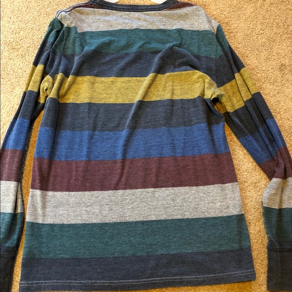 5/$20 American Eagle 🦅 Mens Small long sleeve T-shirt multicolor striped - Picture 5 of 5
